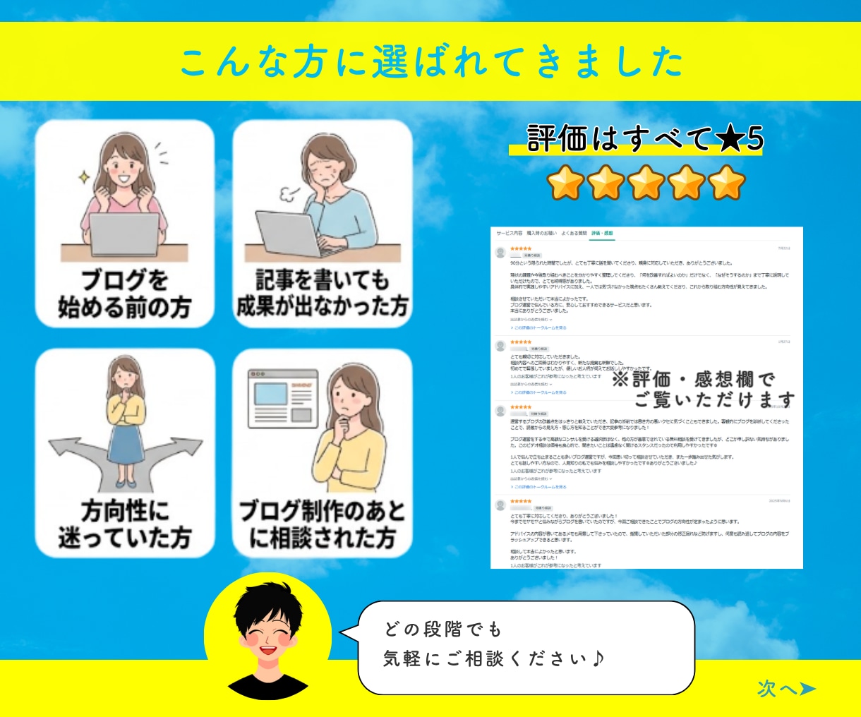 ブログ相談｜現役プロが一緒にブログを見直します あなたのブログを見て90分でアドバイス｜録画・要点まとめ付 イメージ6