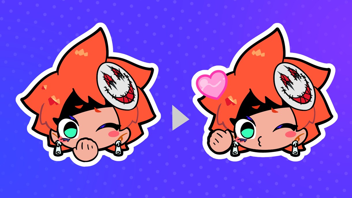 キャラクターアニメーション素材を制作します ゲーム実況に！かわいいオリジナルキャラクターアニメーション イメージ2