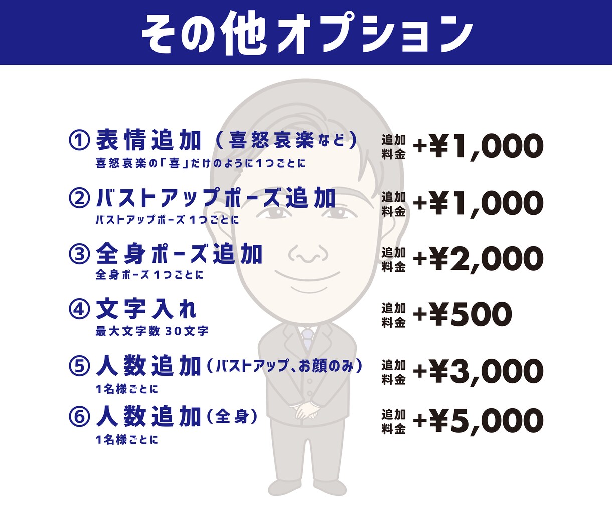 デジタル似顔絵くっきりタッチのイラストを作成します 名刺 SNSアイコン 動画素材 書籍 広告などのお仕事にも♪ イメージ7