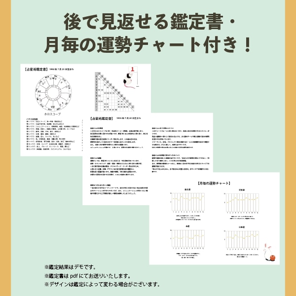 1年間の運気の流れを占星術で見ます 12ヶ月の運命予報☆西洋占星術レポート イメージ3