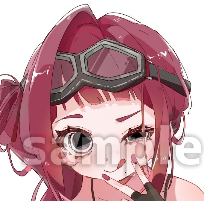 女の子のゆるかわアイコンイラスト描きます ちょこんとゆるかわな絵柄でアイコンを作成いたします！ イメージ1