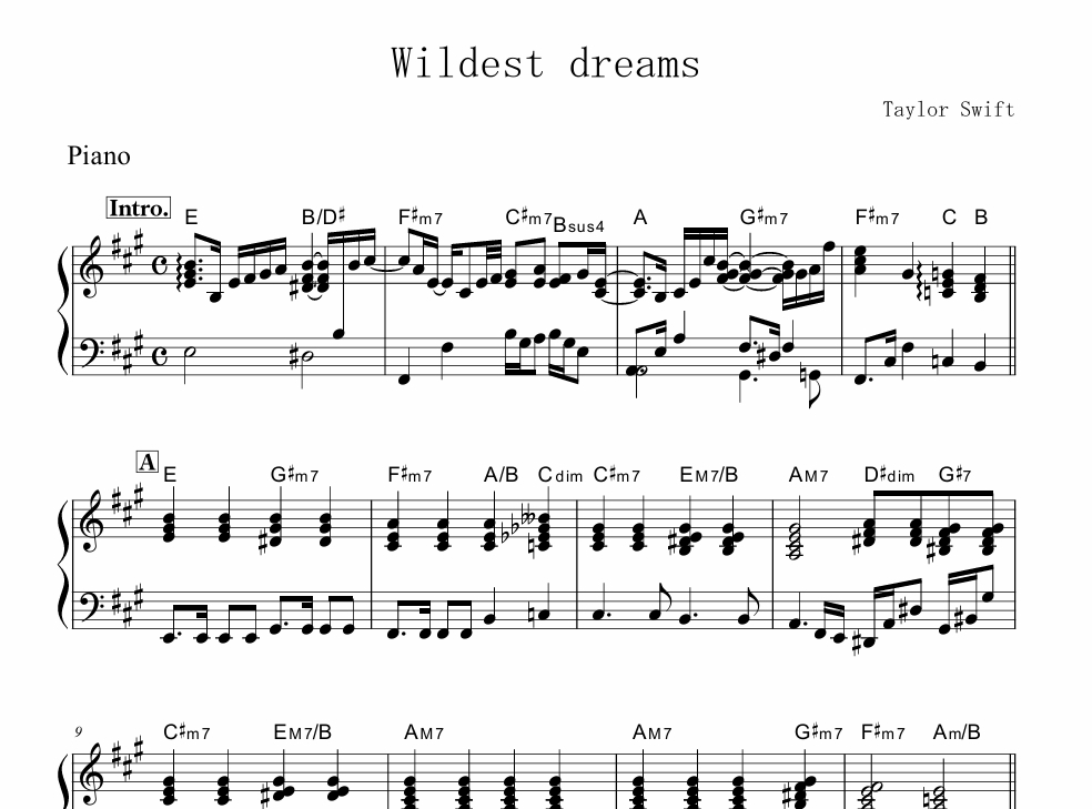 ピアノやギターのアレンジ楽譜・伴奏譜を作成します ご指定の曲をお好みのアレンジで演奏しやすく作成致します。 イメージ2