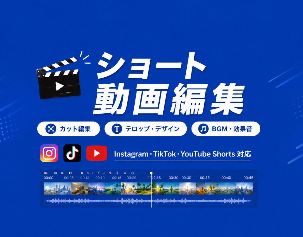 SNS向けショート動画を編集します テンポ良く最後まで見られる動画に仕上げます イメージ1