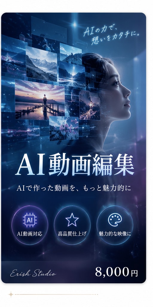 AI動画を仕上げます 写真やAI動画を心を込めて制作します イメージ1