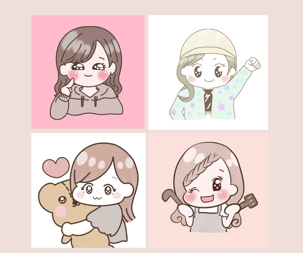 商用可！シンプル×ゆるかわなイラストお届けします シンプルで好印象＆集客UP！SNSビジネス始めたい方✩ イメージ7