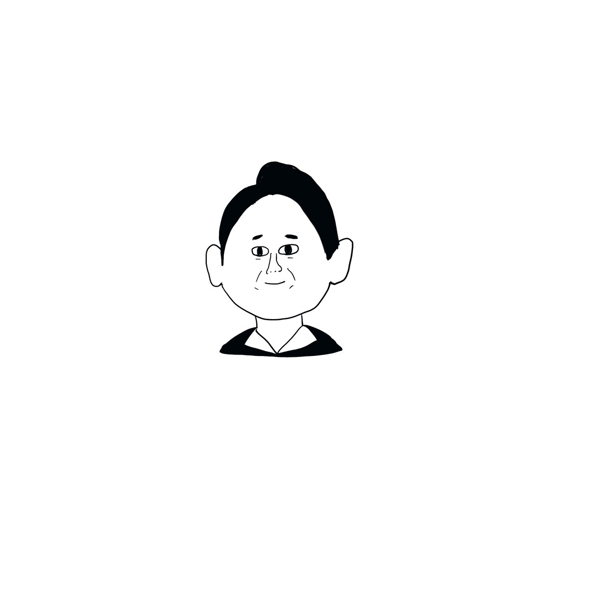 シンプルなモノクロ似顔絵描きます SNSやアイコンや挿絵に、どこか似ているゆるい似顔絵 イメージ2