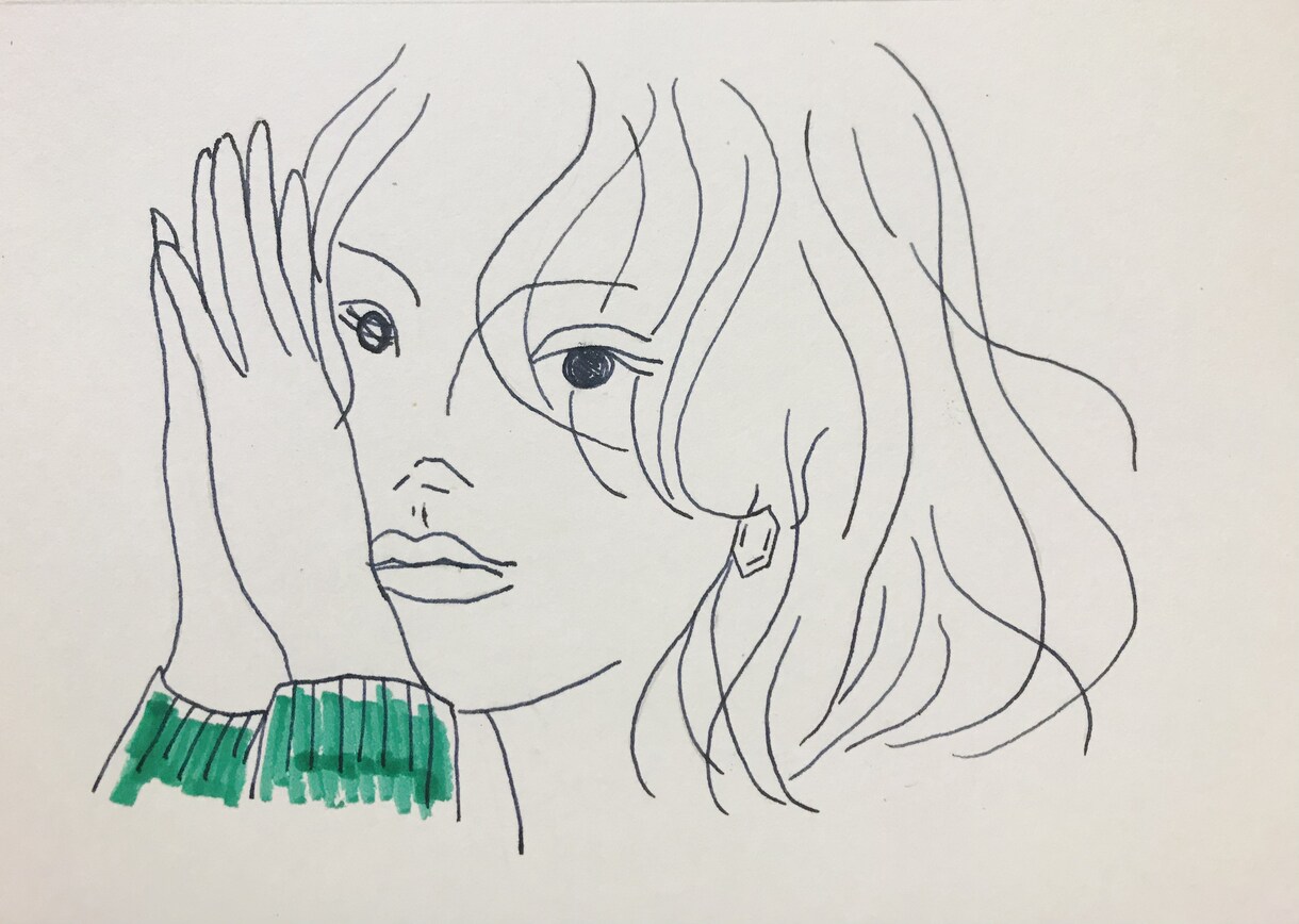 アンニュイ風にあなたの似顔絵　描きます ご自身の似顔絵・アイコン・広告用に（＾_＾） イメージ3
