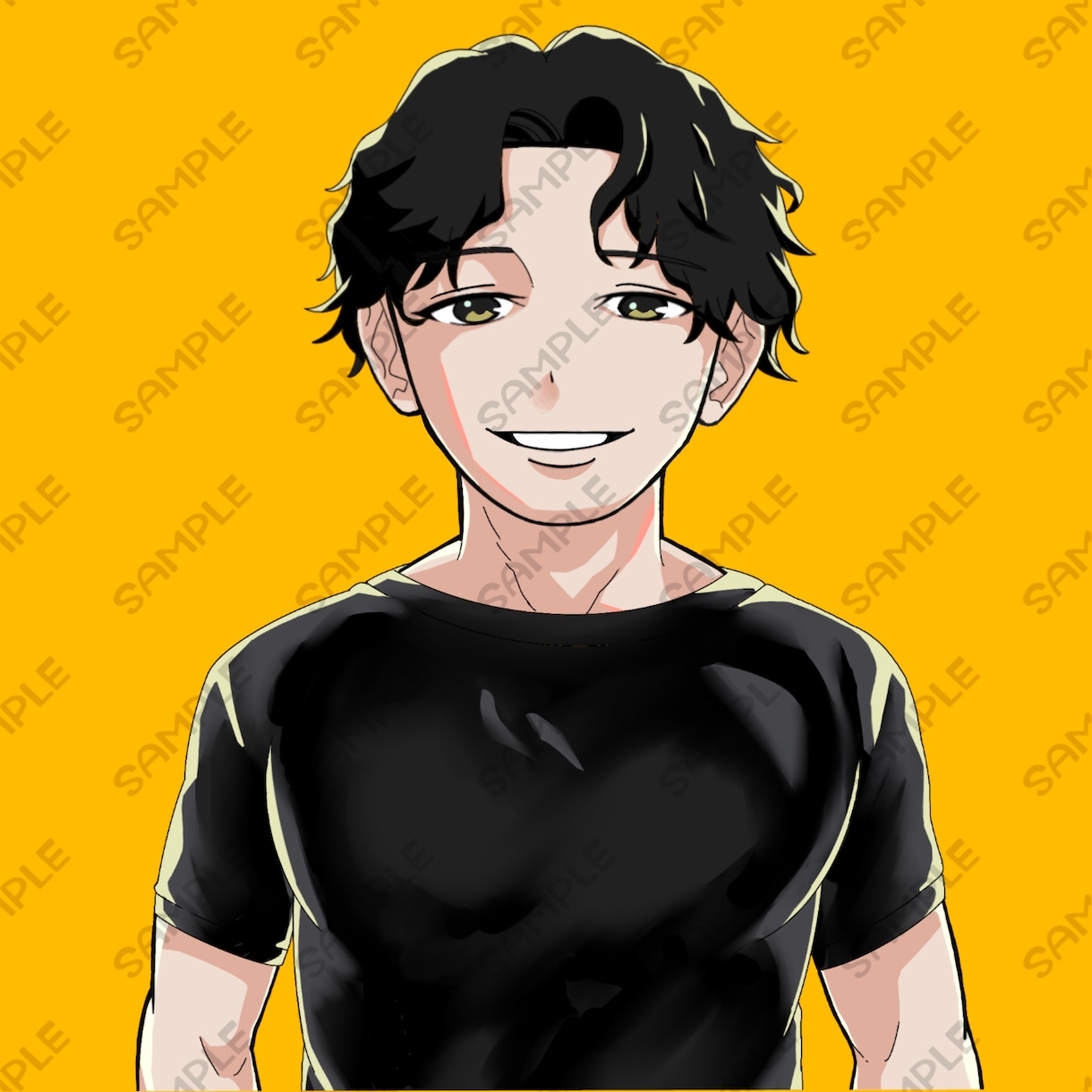 SNS等のアイコン用にかっこいい男性お描きます ビジネスで使える男性、男子を描きます！ イメージ2