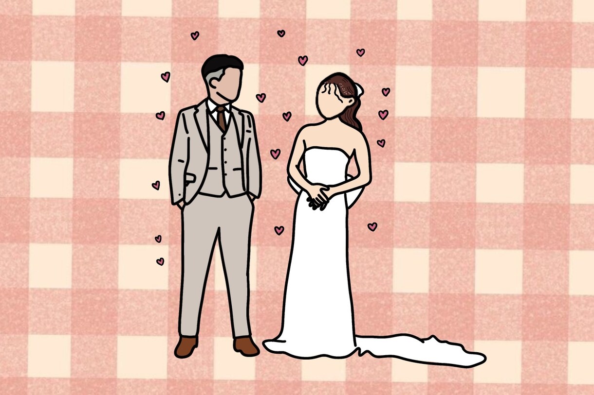 結婚式などで使えるイラストを描きます オシャレな線画のシンプルなイラストデータ作成します イメージ2
