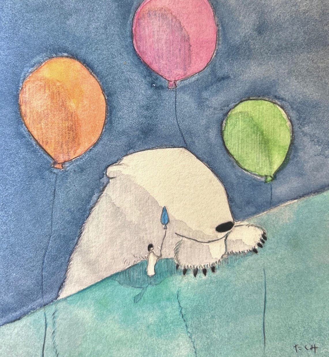 背景少なめ、絵本の1ページのようなイラスト描きます シンプルだけど印象に残る、やさしい水彩イラストを描きます イメージ7