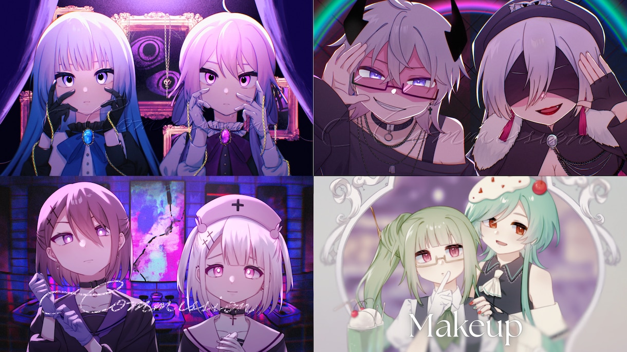 ボカロ・音楽作品向け◎魅せるMV一枚絵を制作します 歌ってみた・オリジナル曲・CD配信ジャケット・キービジュアル イメージ2