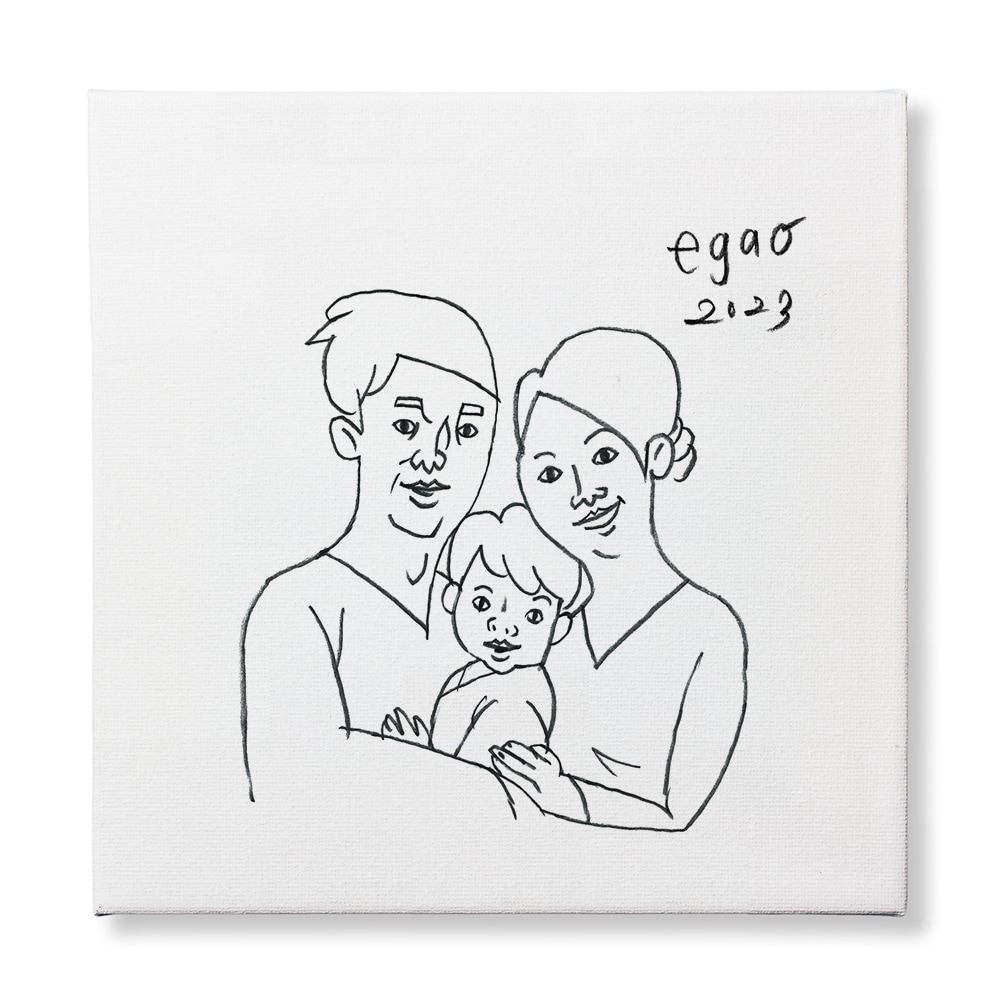 かけがえのない大切な記念日に、似顔絵をお届けします やわらかいシンプルな手描きの似顔絵アートはいかがですか？ イメージ9