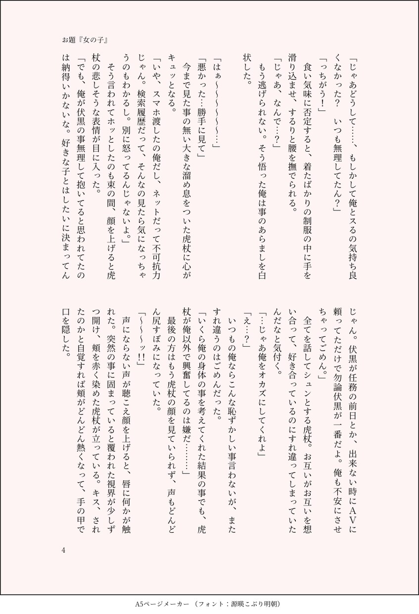 あなただけの二次創作小説執筆します 他では出していない、あなただけの短編二次創作小説を執筆します イメージ4