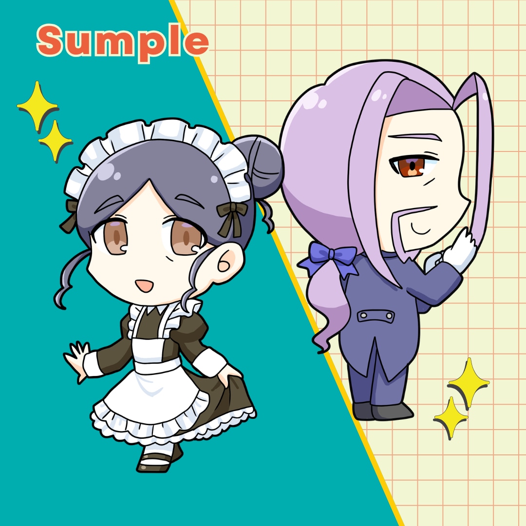 ミニキャラ・SDキャラのイラストお描きします 既存キャラのデフォルメなど、SNSや配信活動でご利用可能！ イメージ6