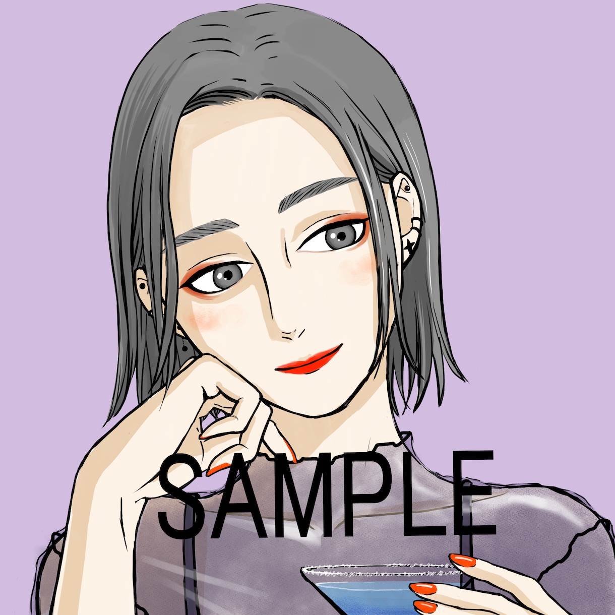 手描き感のある人物アイコンを描きます 目を引く人物(オリジナル)アイコンはいかがですか？ イメージ2
