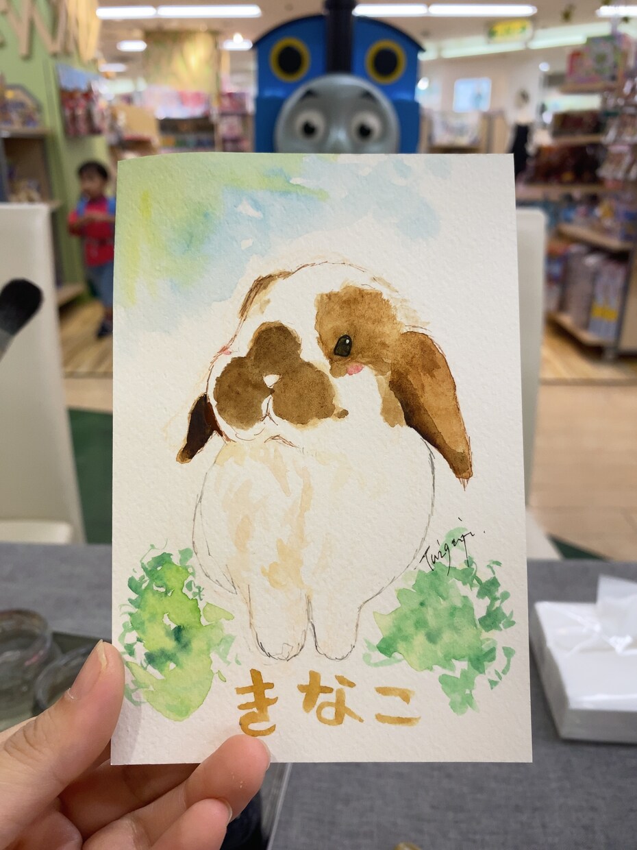 透明水彩を使用。可愛い猫の似顔絵を手描きで描きます ペット／猫／プレゼント／アート（※ワンコは別出品です） イメージ2