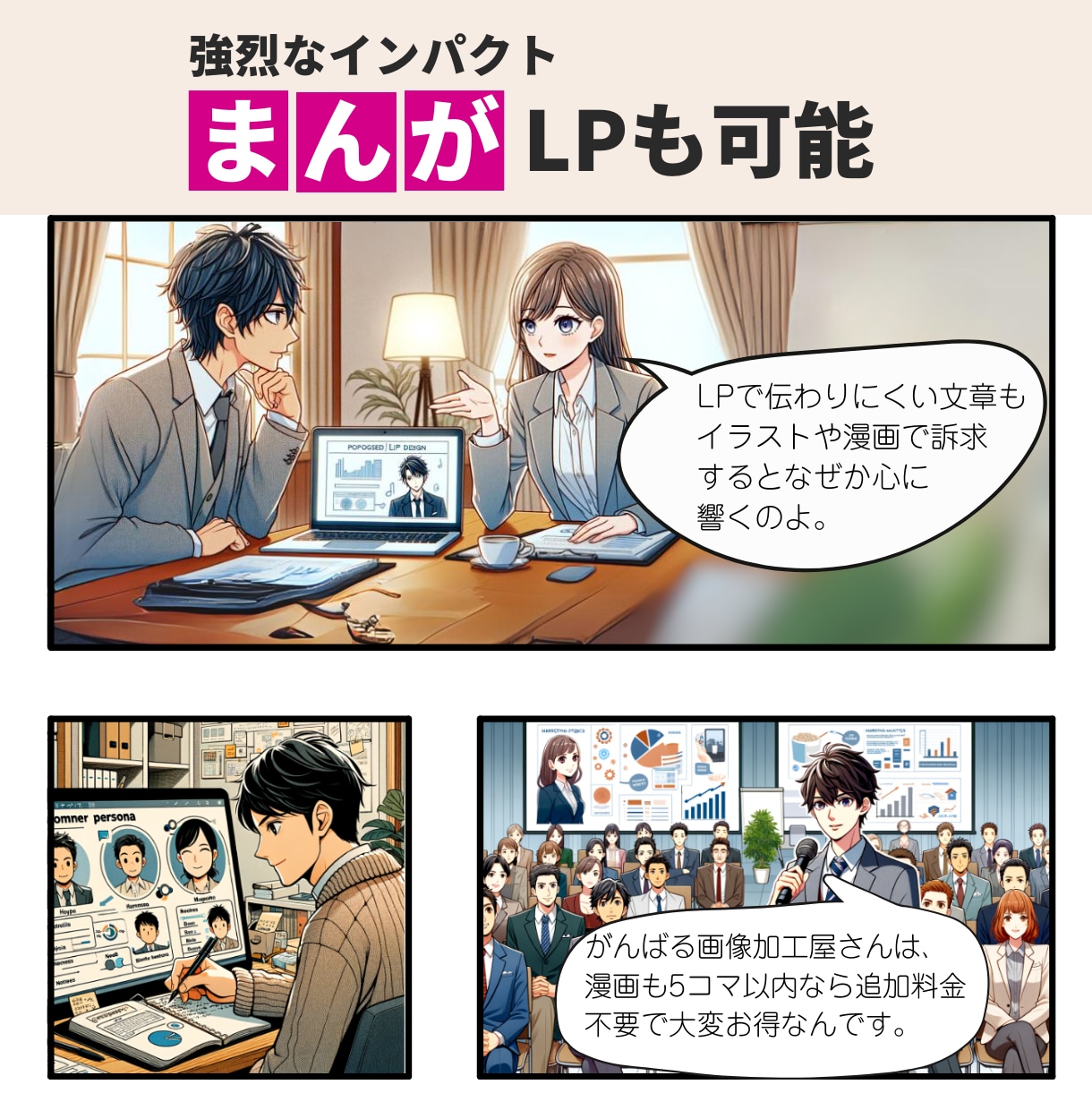 伝わる！Webサイト/LPを作成します AIを活用した「新しいサイトの作り方」がすべて解決します。 イメージ7