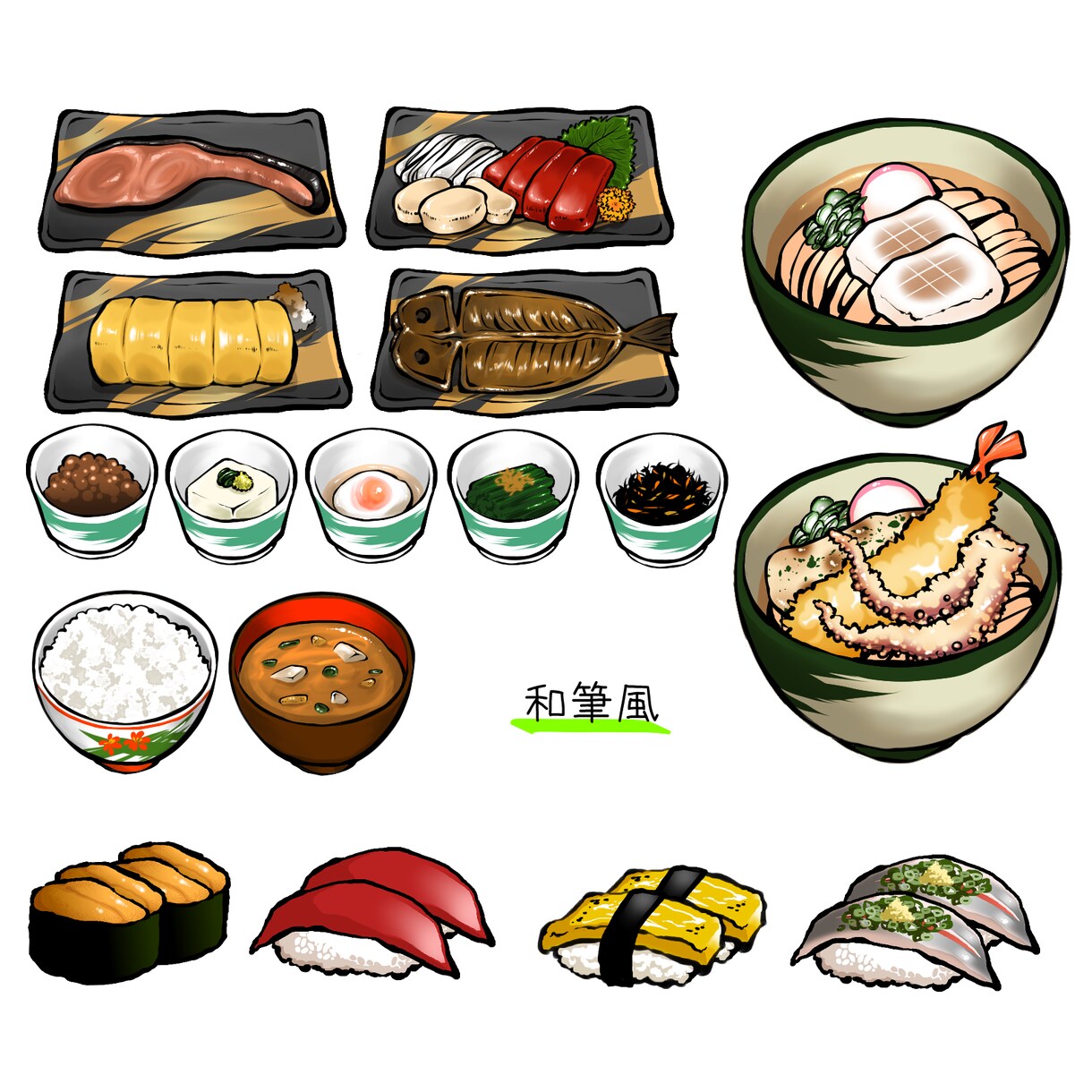 修正無料★食べ物イラスト描きます リアル・アニメ・和風…好きな絵柄をお選び頂けます イメージ7