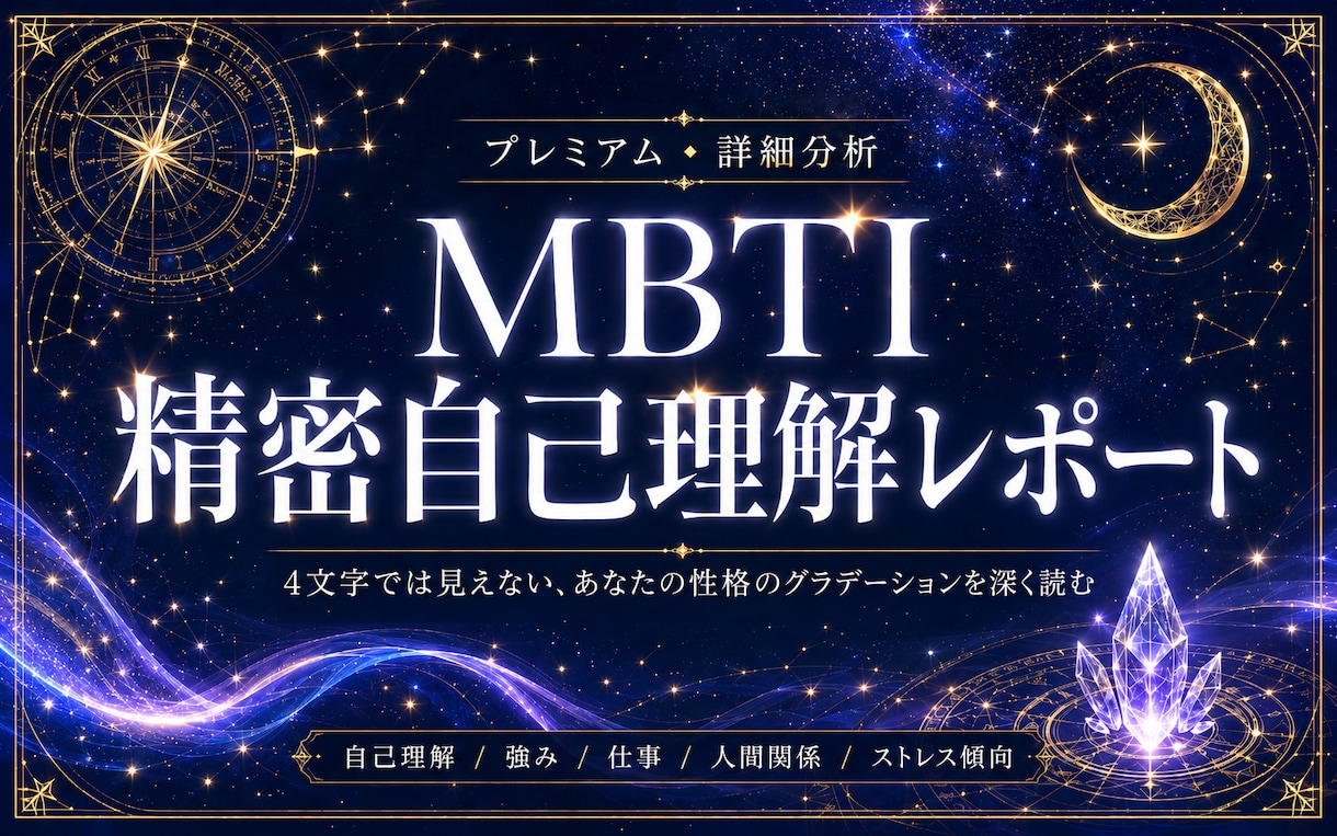 MBTI精密性格診断レポート作成します 4文字では見えない、あなただけの性格分析 イメージ1