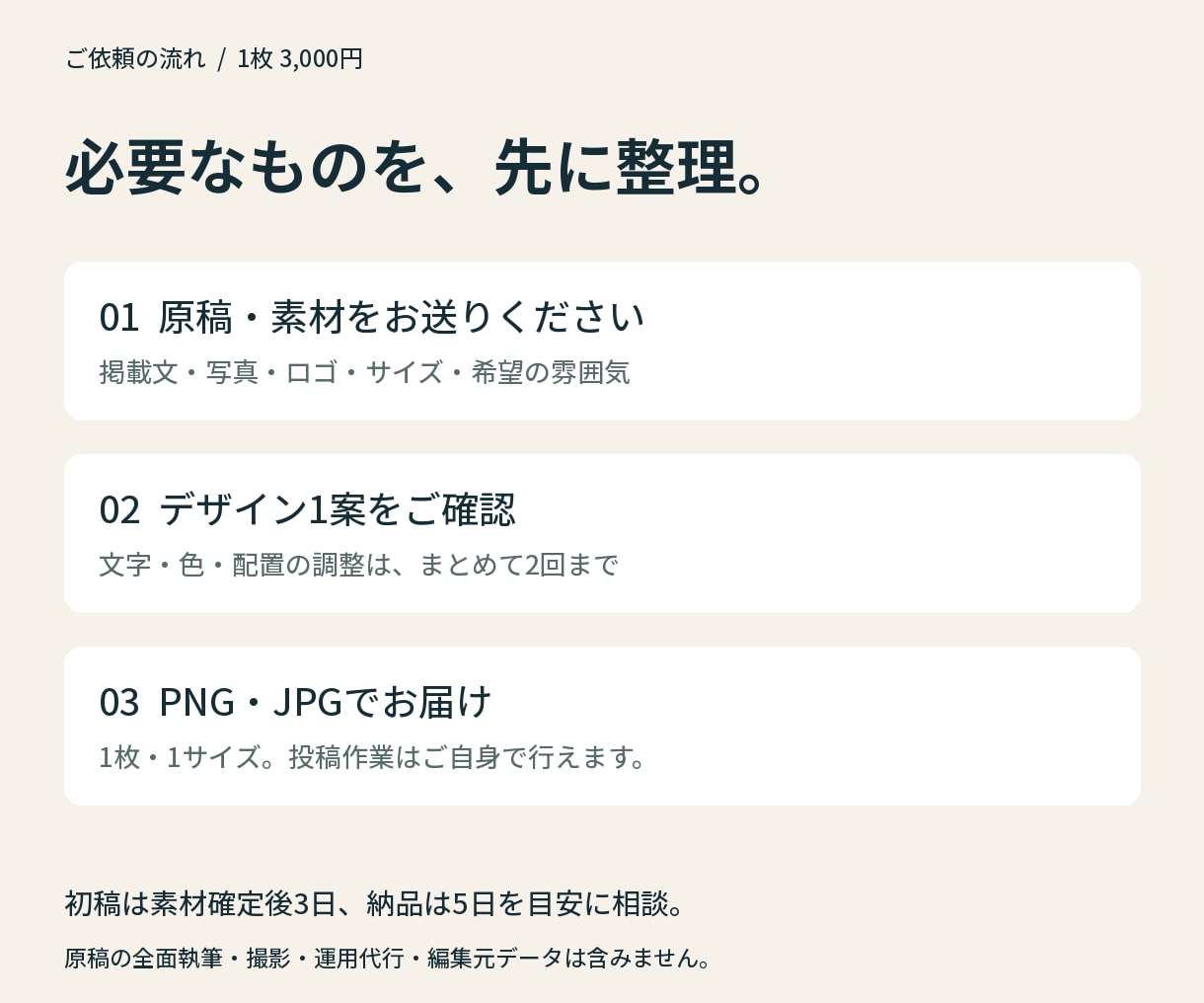 店舗・イベントの告知画像を1枚制作します 原稿・写真支給で3,000円／修正2回・画像納品 イメージ3