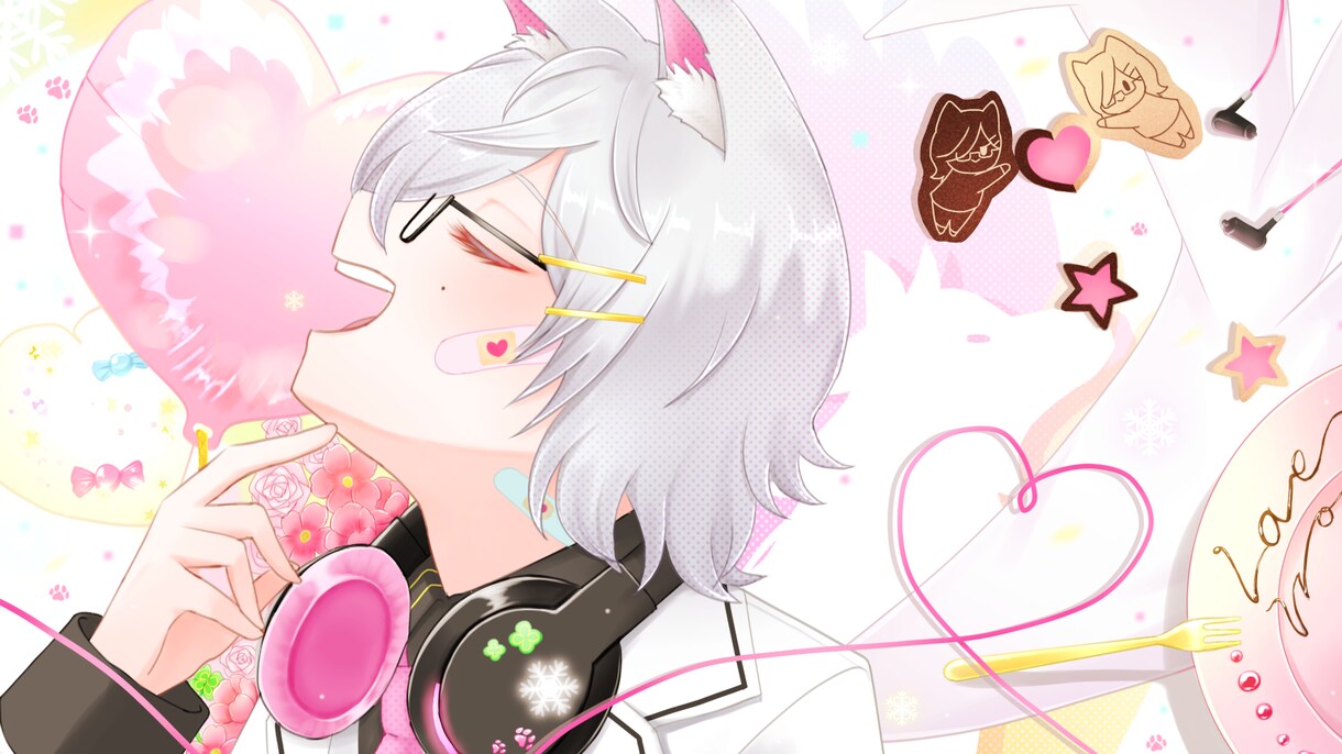 歌ってみたやサムネイルなどに使えるイラスト描きます キラキラつやつやな光が映える綺麗なイラストがモットー イメージ3