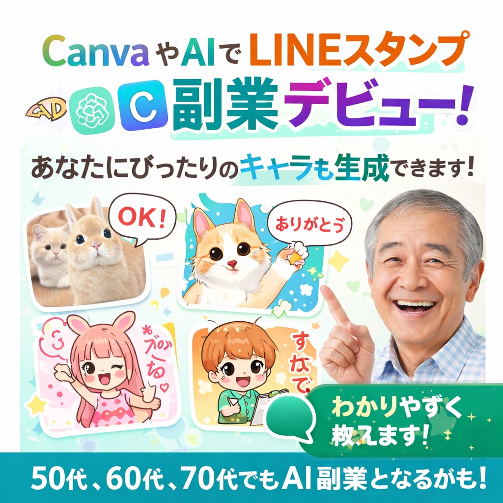AIで簡単楽しくLINEスタンプ作りを教えます 初心者でも安心！AI使い方からしっかり教えます！ イメージ1
