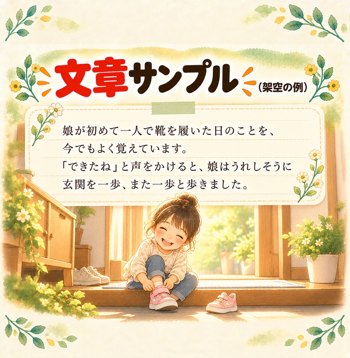 いつか子どもに渡したい。家族の思い出を文章にします いつまでも色あせない温かな成長記録を、小説家が丁寧に綴ります イメージ9