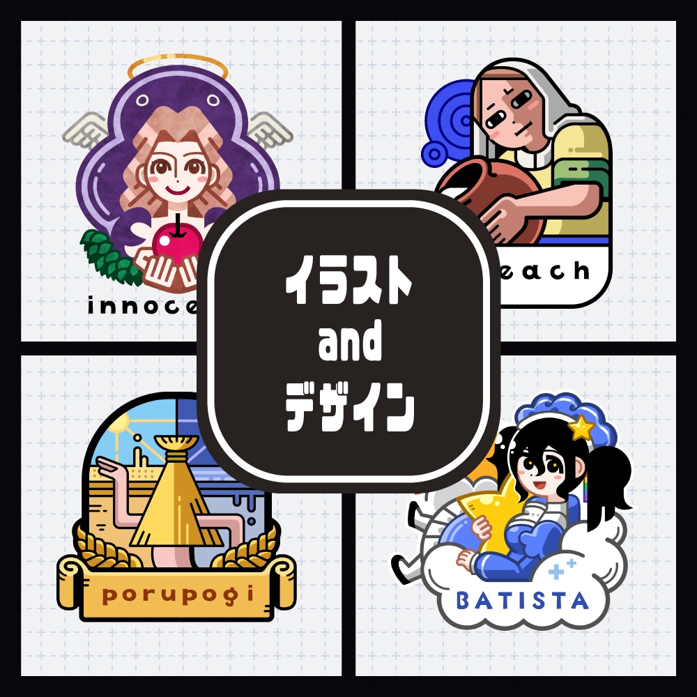 ロゴ風イラスト作成します あなたのキャラクターや物語をデザインします。 イメージ1