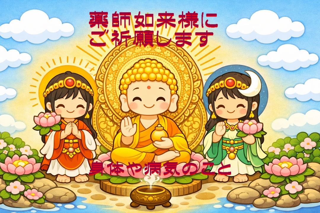 住職が薬師如来供養法で健康や病気平癒を祈願します お坊さんが健康や病気のご相談承ります「思い立ったが吉日」 イメージ1