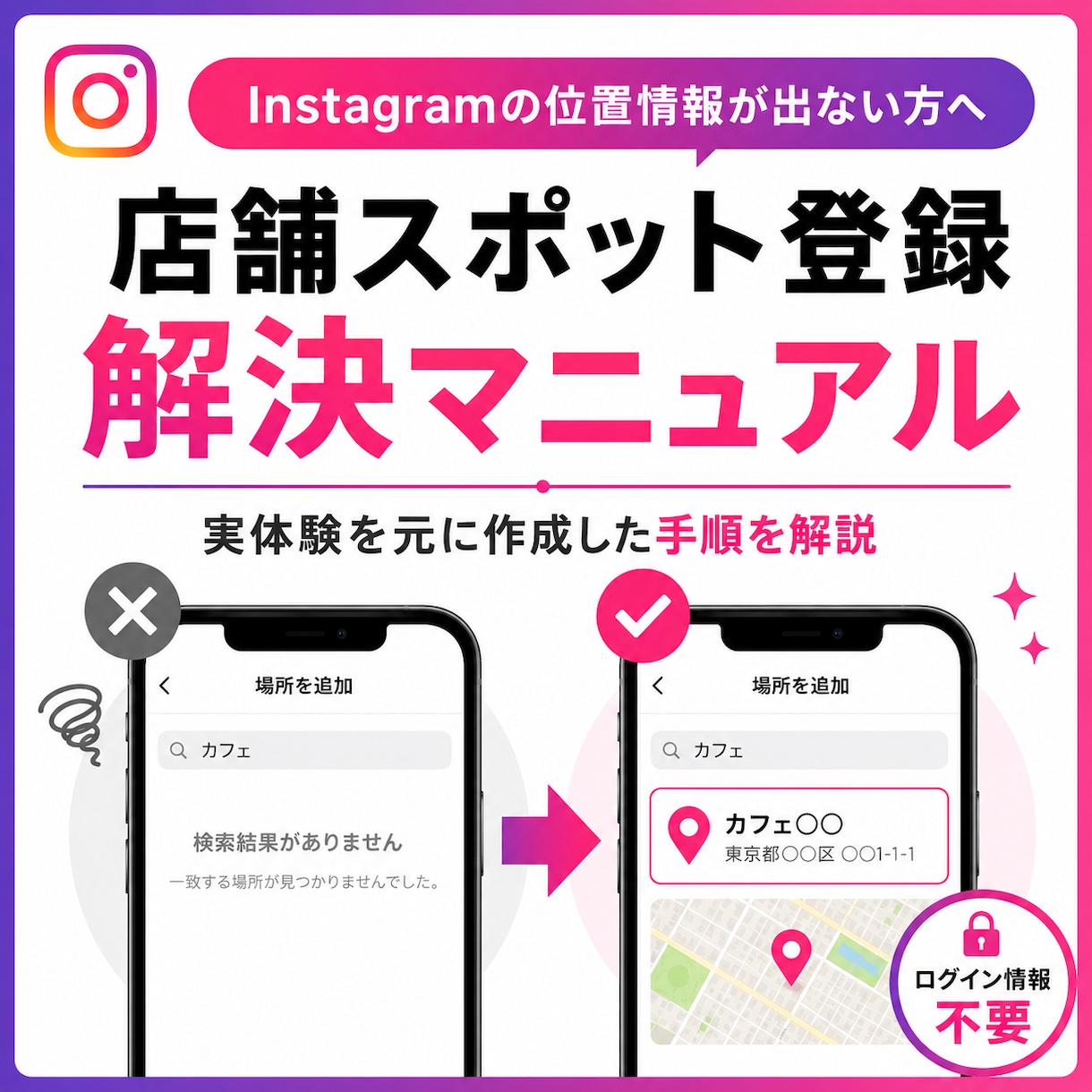 インスタ位置情報(スポット)登録マニュアル渡します Instagramスポット登録を自分で試す手順を解説 イメージ2