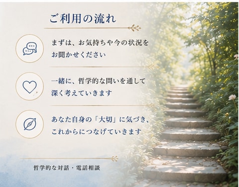 自分の生き方をじっくり考え直せます 人間関係に疲れた心を整え、自分の軸を見つめます イメージ7