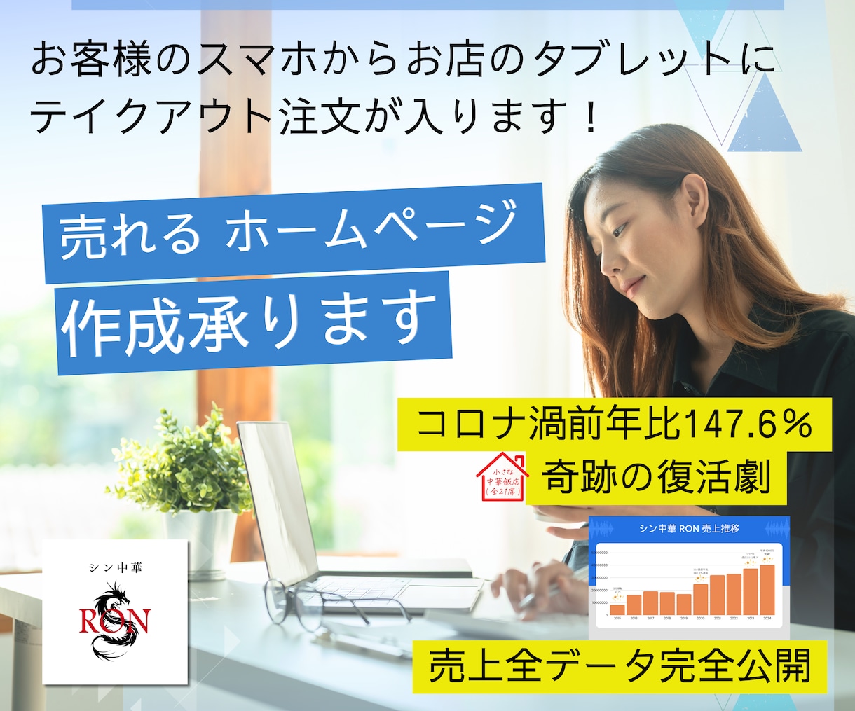 売れるホームページ作成させていただきます 飲食店現役のプロのサポートであなたのお店の魅力を最大化 イメージ1
