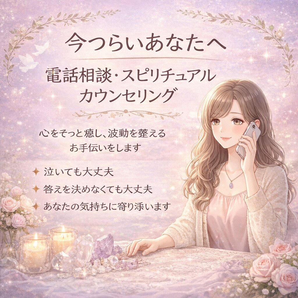 今つらいあなたへスピリチュアルカウンセリングします 泣いてもOK 気持ちを溜め込みやすい方へ寄り添います イメージ1