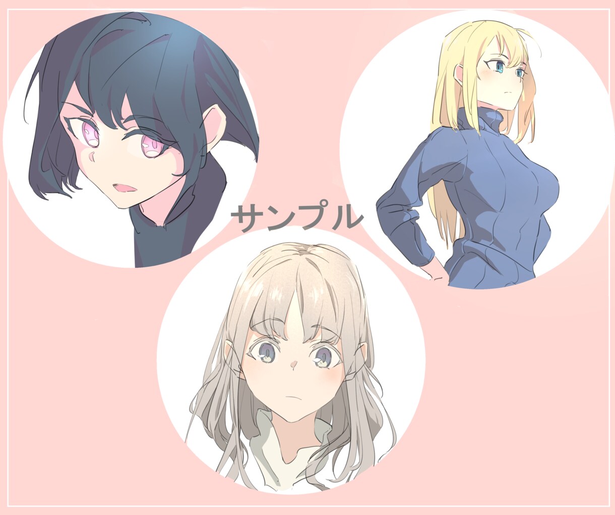 かわいい女の子のアイコン描きます アイコン、ヘッダー、観賞用にどうぞ！ イメージ2