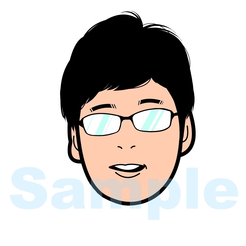 シンプル版！即日お届け可能！似顔絵描きます アイコンや名刺、HPなどいろんな場面に使える似顔絵です♪ イメージ1