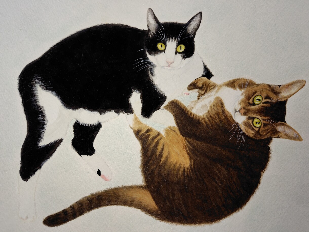 猫ちゃん専門！リアル手描き水彩の肖像画ですます 渾身丁寧に描き込む透明水彩画による唯一の原画をお届けします イメージ4