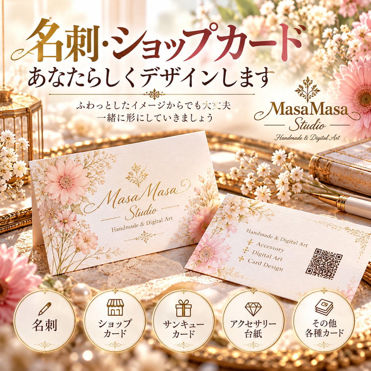 ショップカード・サンキューカードをデザインします お店の「好き」が伝わる一枚を一緒にカタチにしませんか？ イメージ1