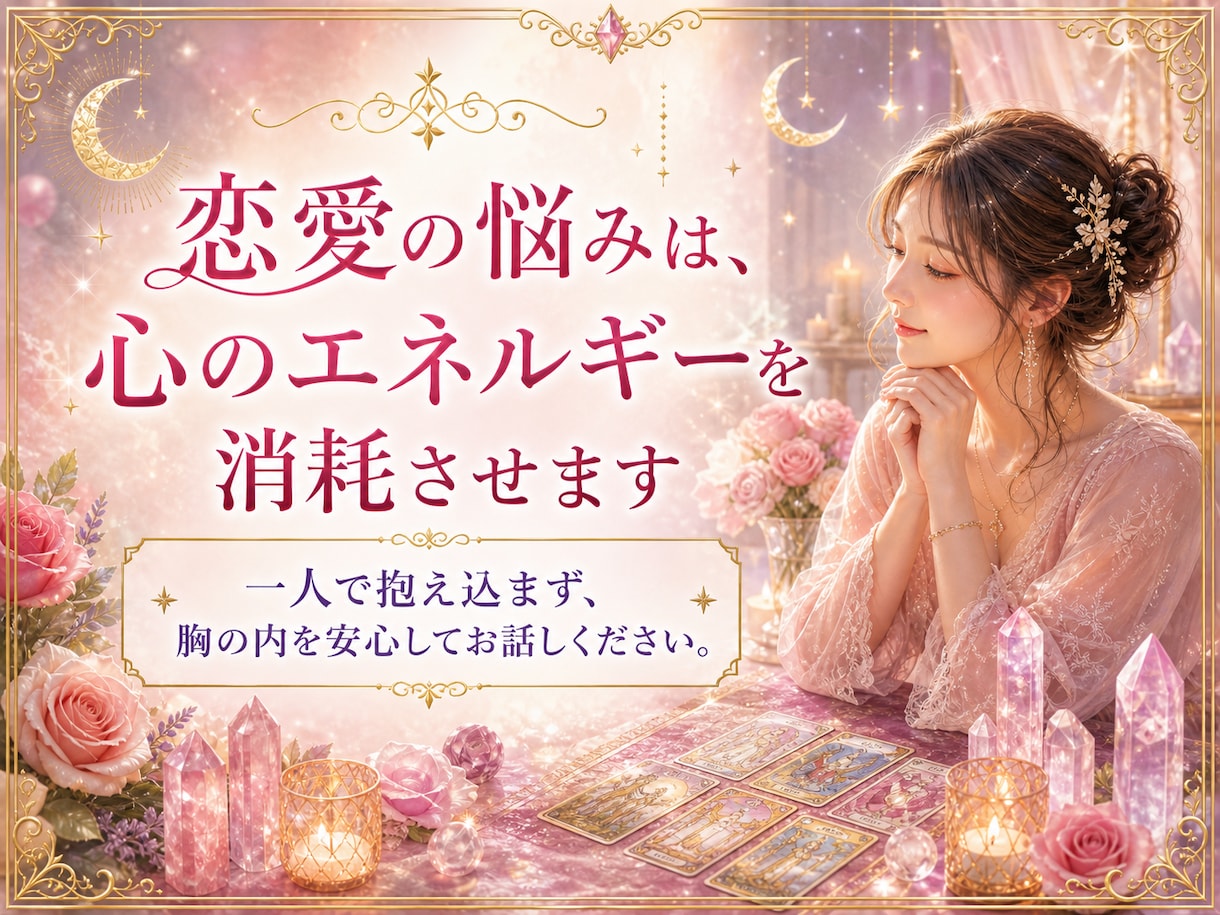 鑑定歴12年！タロット＆霊感で恋愛の悩みを占います 出会い/片想い/相手の気持ち/複雑恋愛/遠距離/結婚生活など イメージ2