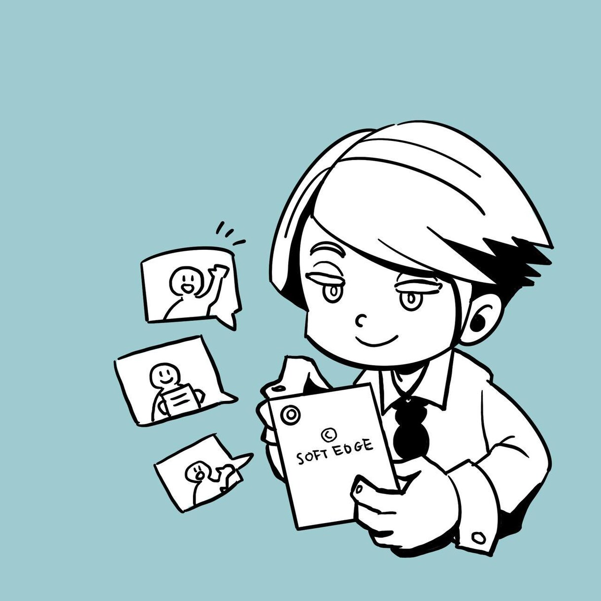 シンプルでやさしい似顔絵アイコン制作します SNSやWebサイトに使える、やわらかいタッチの似顔絵制作 イメージ6