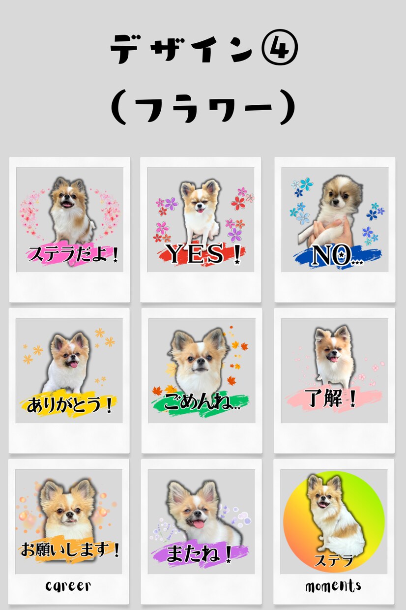 ペットのLINEスタンプを作成します 簡単ですぐ制作に取りかかれます！画像を送るだけ！ イメージ4