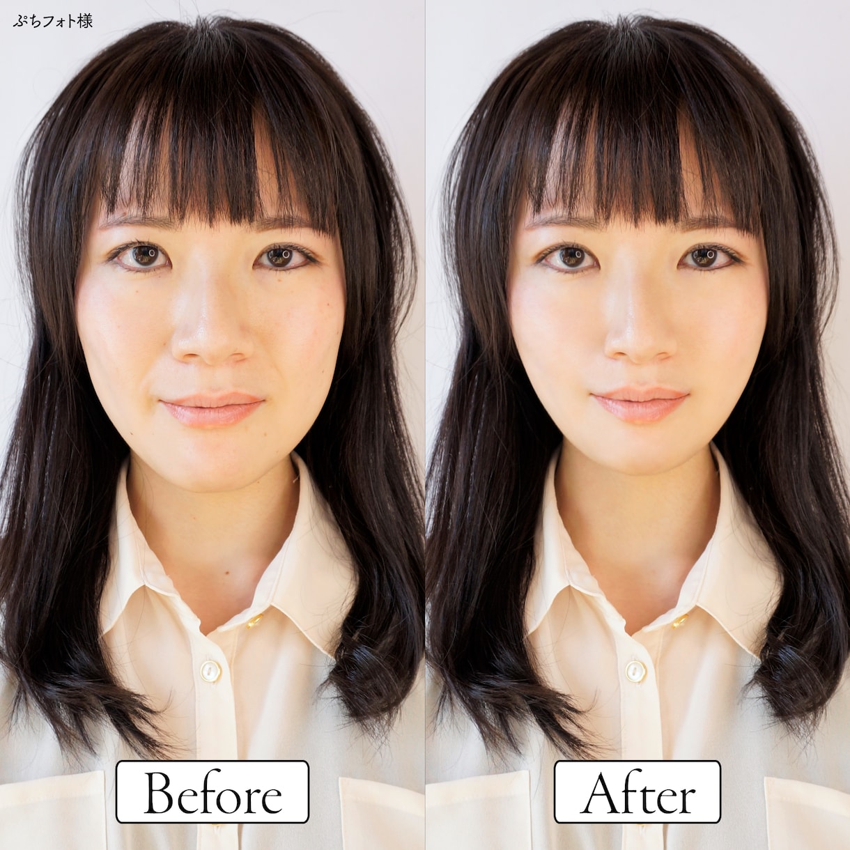 自然に美しくレタッチ致します 基本作業は一律、定額料金で承ります（被写体は1名様） イメージ3