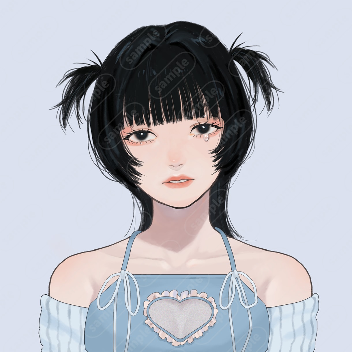 可愛らしい女の子アイコンを厚塗り風で制作いたします 少しリアルでかわいい女の子を描くのが得意です イメージ1
