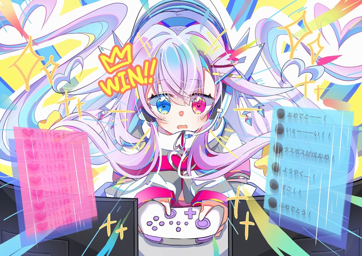 オリジナルアイコン描きます ポップな目を引くアイコンを制作します！ミニキャラ普通等身など イメージ2