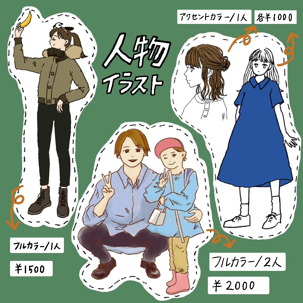 商用OK!シンプルでかわいいイラストを描きます アイコンや似顔絵、ちょっとした挿絵などに イメージ2