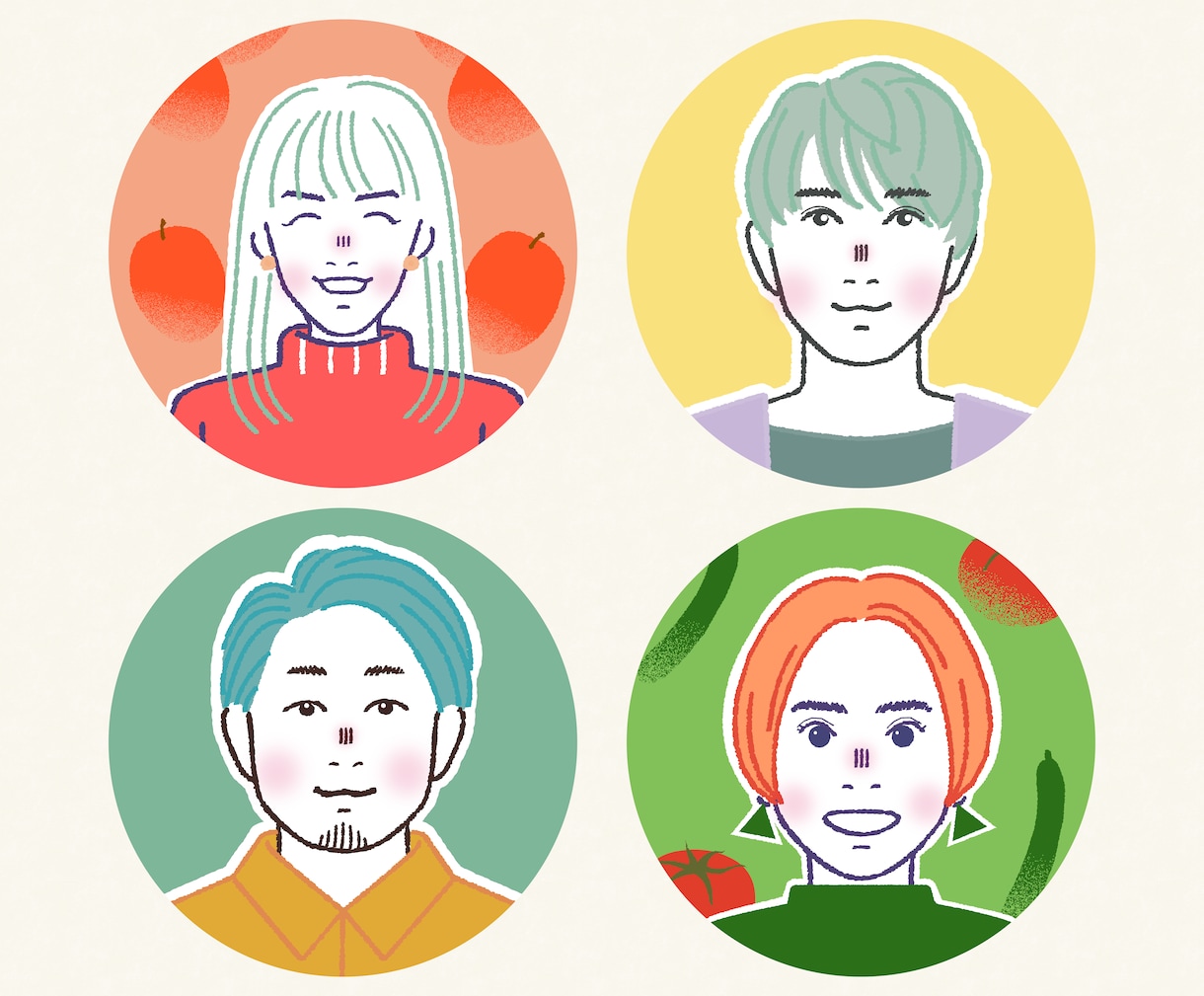 商用◎SNSで使えるお洒落な似顔絵アイコン描きます ビジネス・SNSに◎顔出し不要で垢抜けるお洒落アイコン イメージ2
