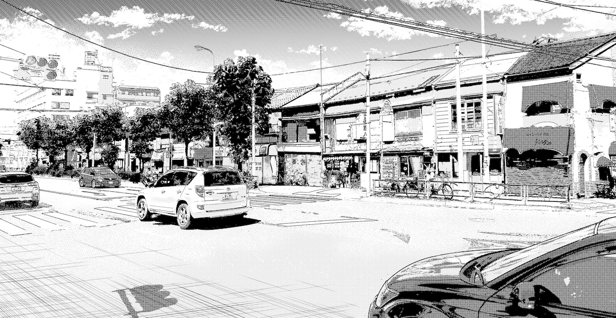 風景写真を漫画背景風に描きます 思い出・日常の景色を漫画背景風に！ イメージ4