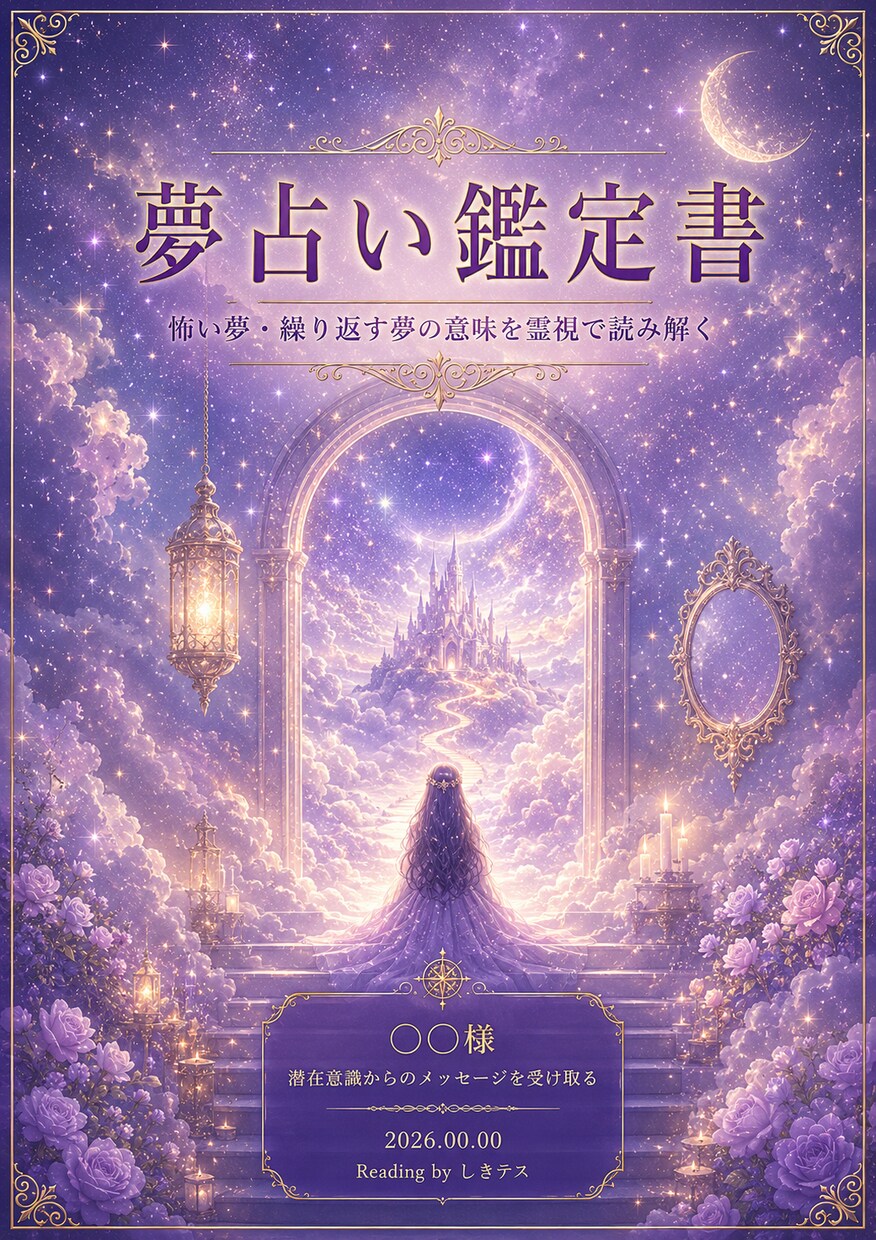 怖い夢・繰り返す夢・予知夢の意味を霊視で読解きます 夢占い×霊視で深層心理と今のあなたへのヒントを読み解きます イメージ9