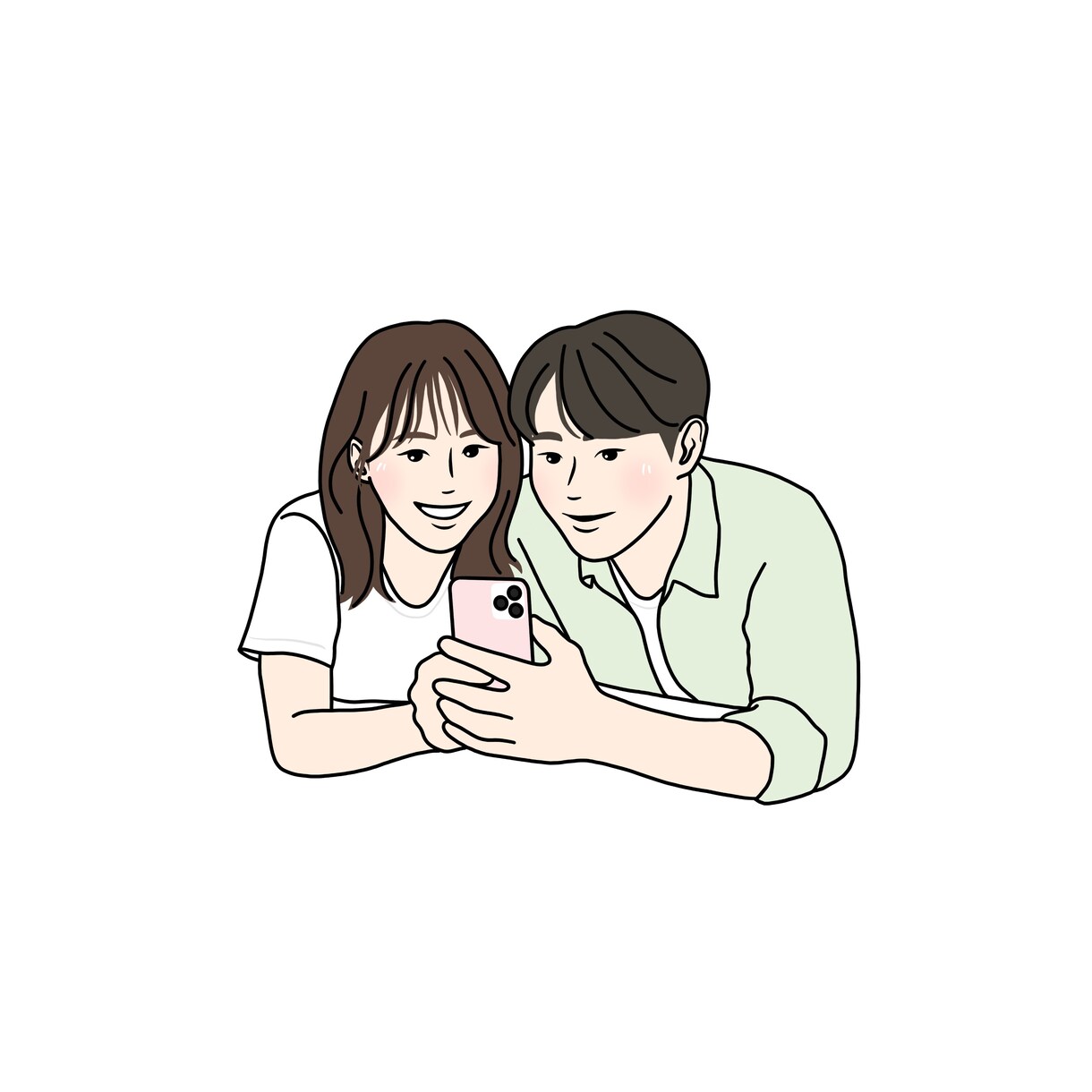 幸せな瞬間を線で残すイラストます 大切な人へのプレゼントにもおすすめです。 イメージ6