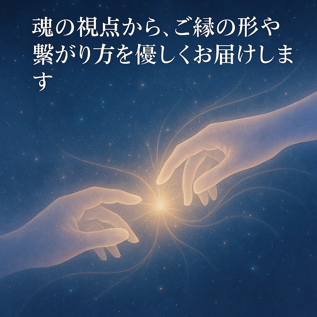 魂の相性とご縁を優しく読み解きますます 魂のご縁を読み解き、関係性に光を灯します イメージ3