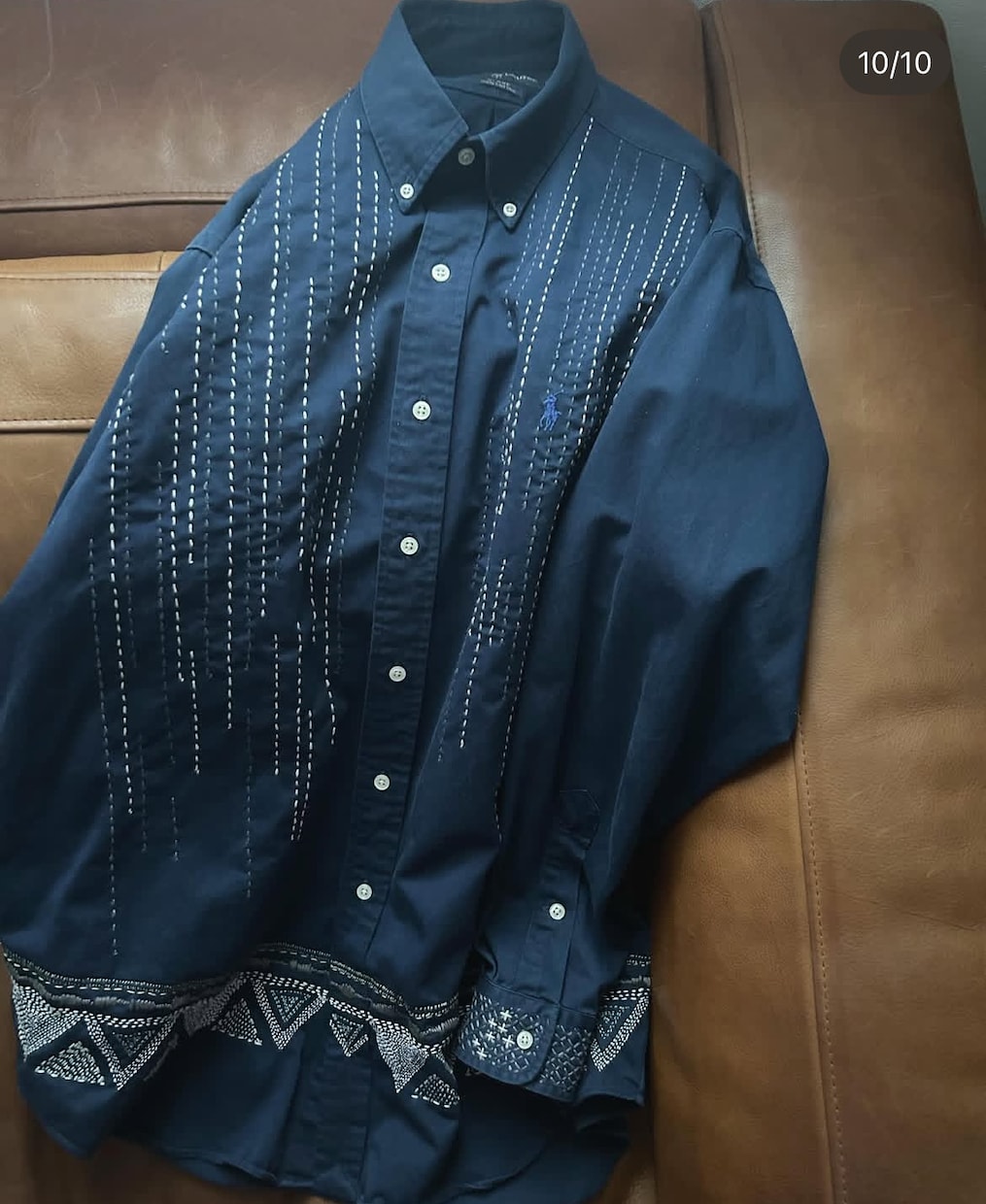 刺し子リメイク承ります お持ちのお洋服を刺し子でリメイクいたします！ イメージ4